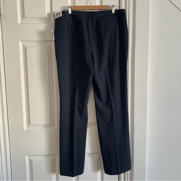 NWT Anne Klein Straight Leg Navy Blue Trousers - Picture 6 of 13
